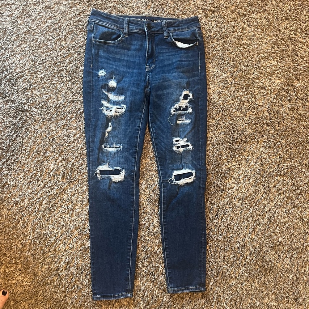KanCan Blue Skinny Distressed Jeans